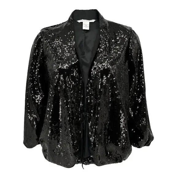 DIANE Von FURSTENBERG DVF Tonda Sequin Jacket 4|S - Picture 1 of 11